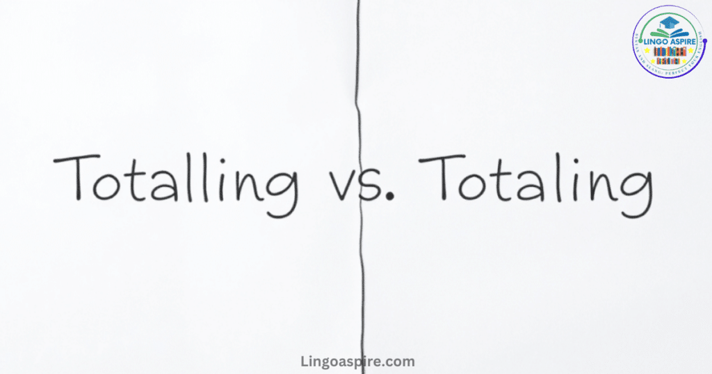 What Do Totaling vs. Totalling Mean?